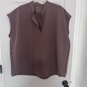 FIGS Brown Scrub Set Sleeveless Top with Matching Joggers